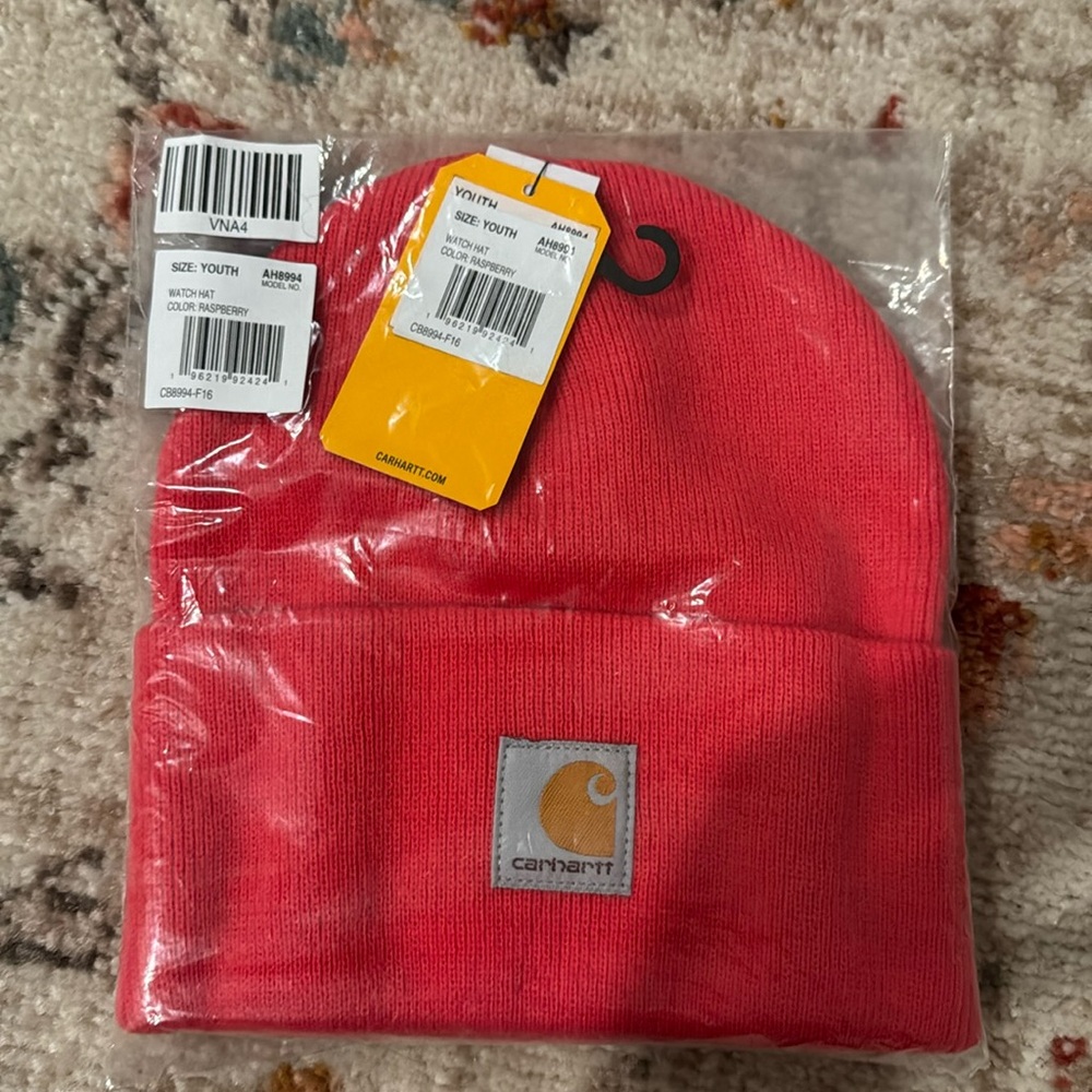 Youth Rasperry Carhartt Beanie